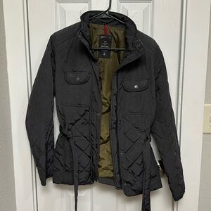 GAP Dark Gray Quilted Belted Winter Coat XS